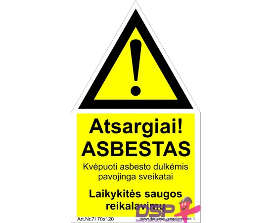Atsargiai! Asbestas 461